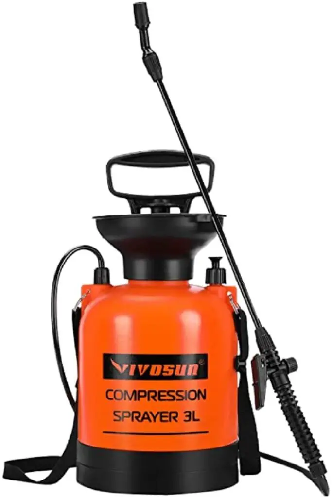 VIVOSUN 0.8 Gallon Lawn and Garden Pump Pressure Sprayer with Pressure Relief Valve, Adjustable Shoulder Strap